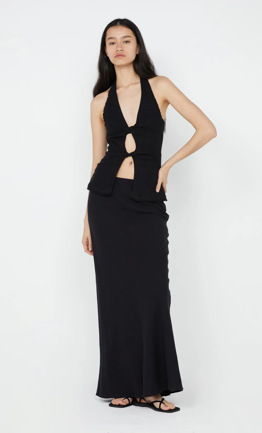 EVERLY MAXI SKIRT - BLACK