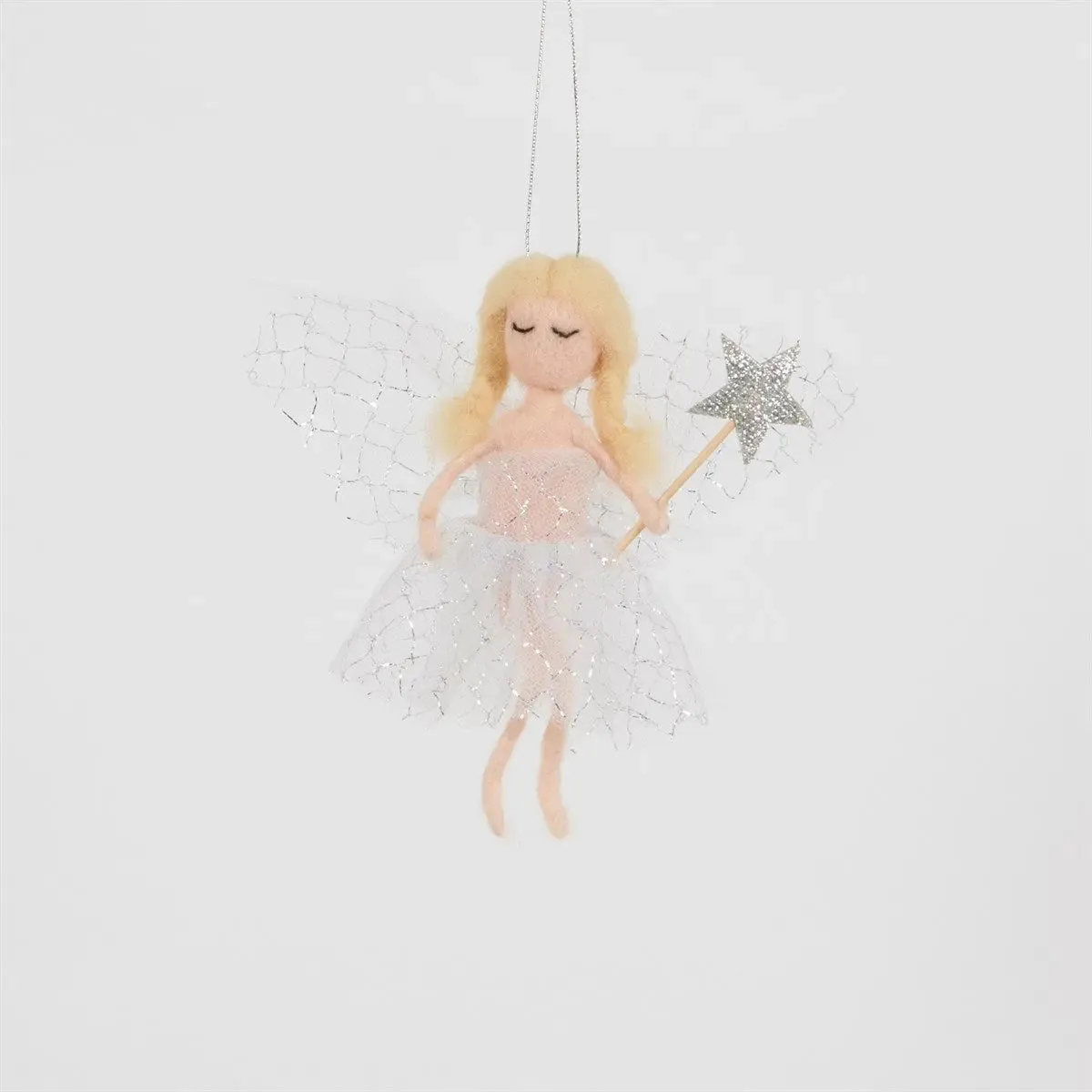 Fairy With Star Wand Felt Hanging Decoration