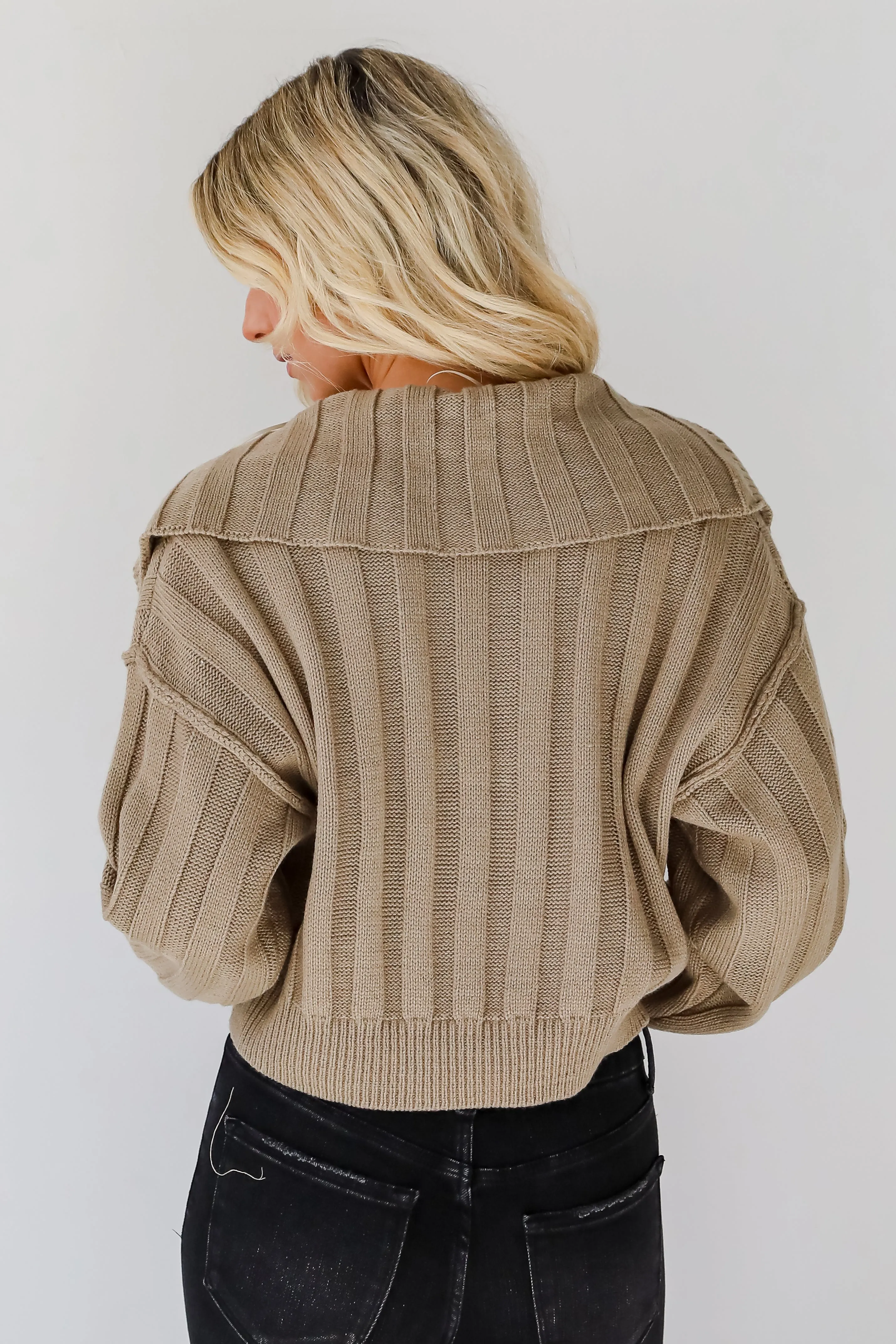 FINAL SALE  - Perfectly Effortless Olive Collared Sweater