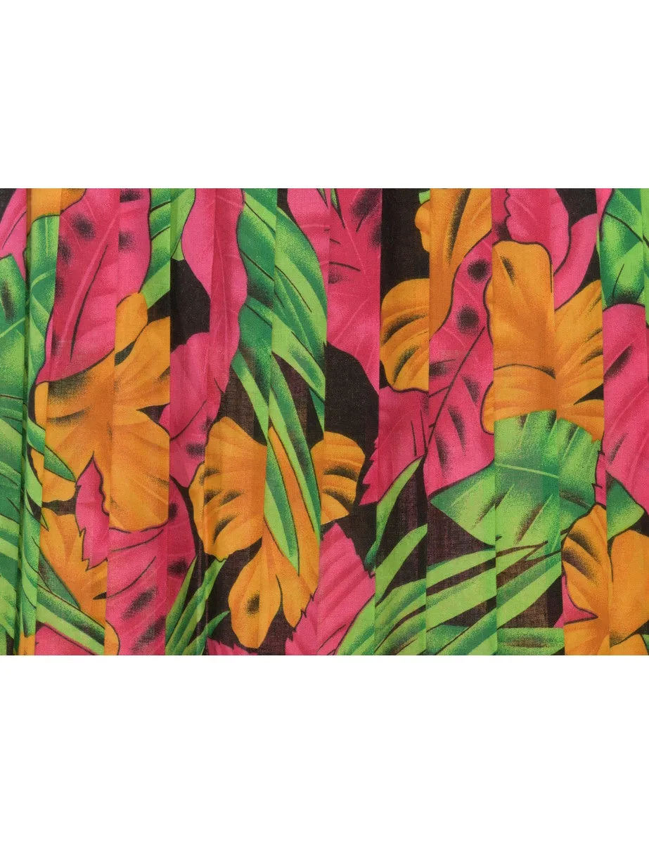 Floral Multi Color Maxi Skirt - M