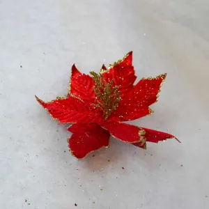 Flower Red with Gold Trim