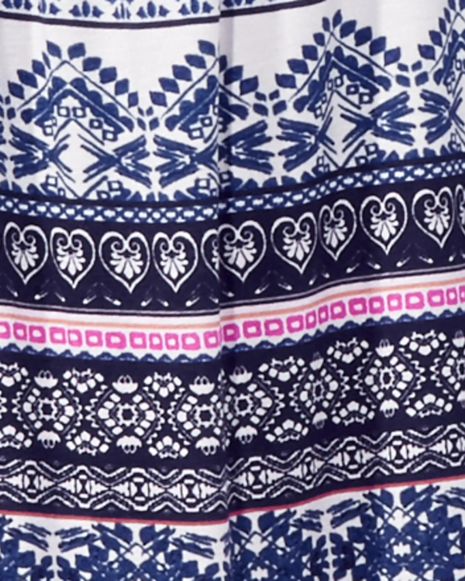 Gabby Long Sleeve Top | Ivory / Royal Blue