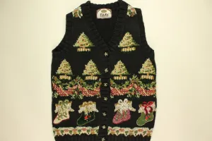 Golden Trees and Stockings- XX Small Christmas Sweater