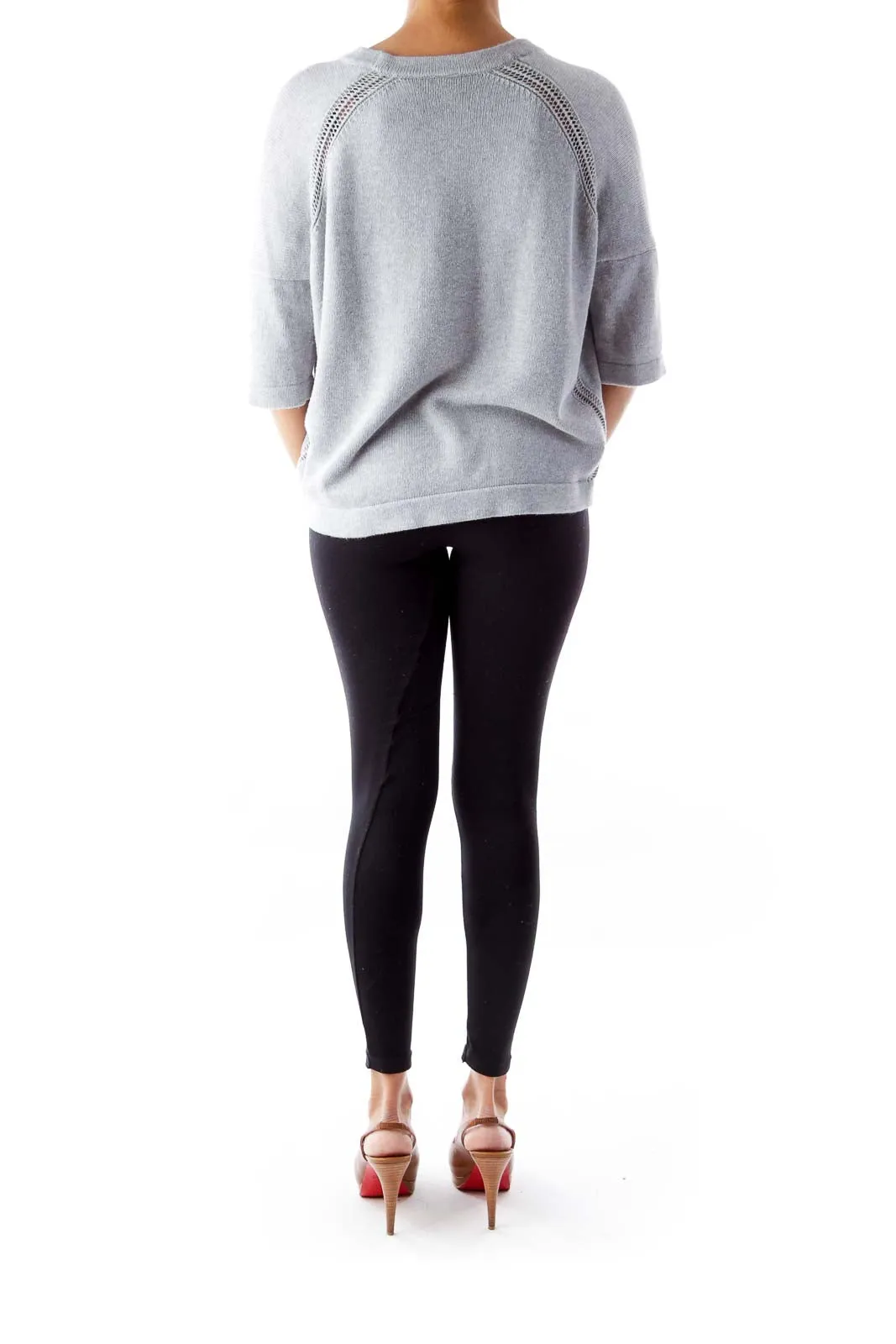Gray Crop Sweater
