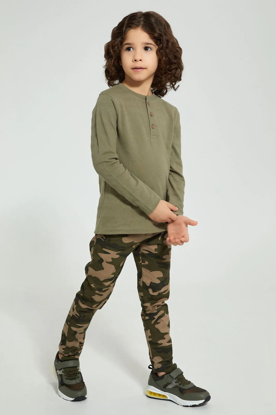 Green Camo Waistband Chino