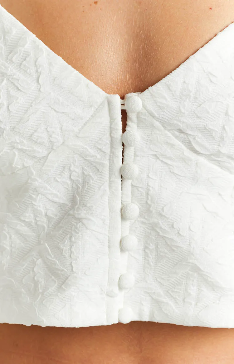 Indie White Crop Top