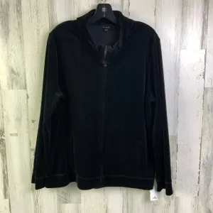 Jacket Fleece By Talbots In Black, Size: Xl