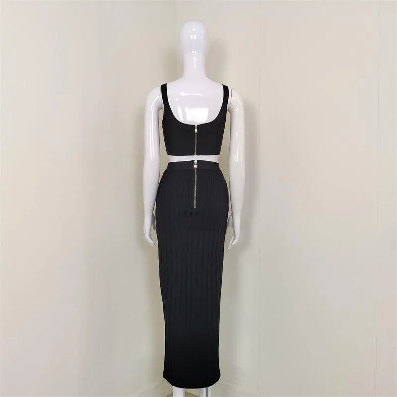 KittenAlarm - Rae-Anne Solid Skirt Set