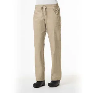 Ladies Mesh Pocket 3-Quaters Elastic Band Pant XXS-3XL by Maevn / Khaki