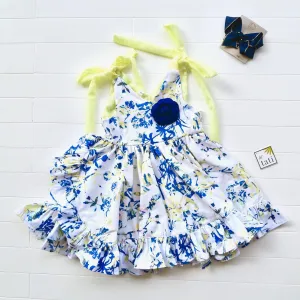 Laelia Dress in Bright Leafy Cutout