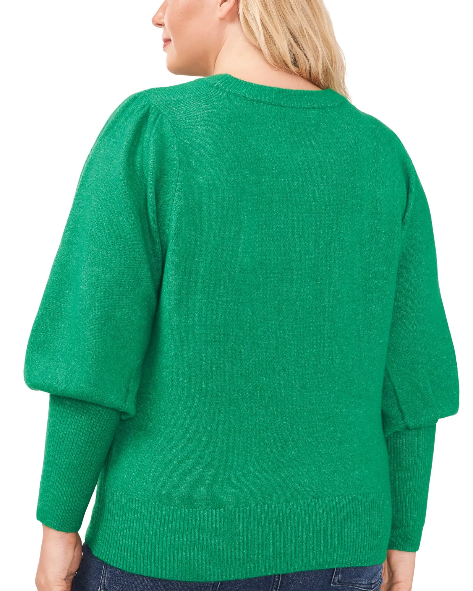 Layla Puff Sleeve Sweater | ELECTRIC GREEN