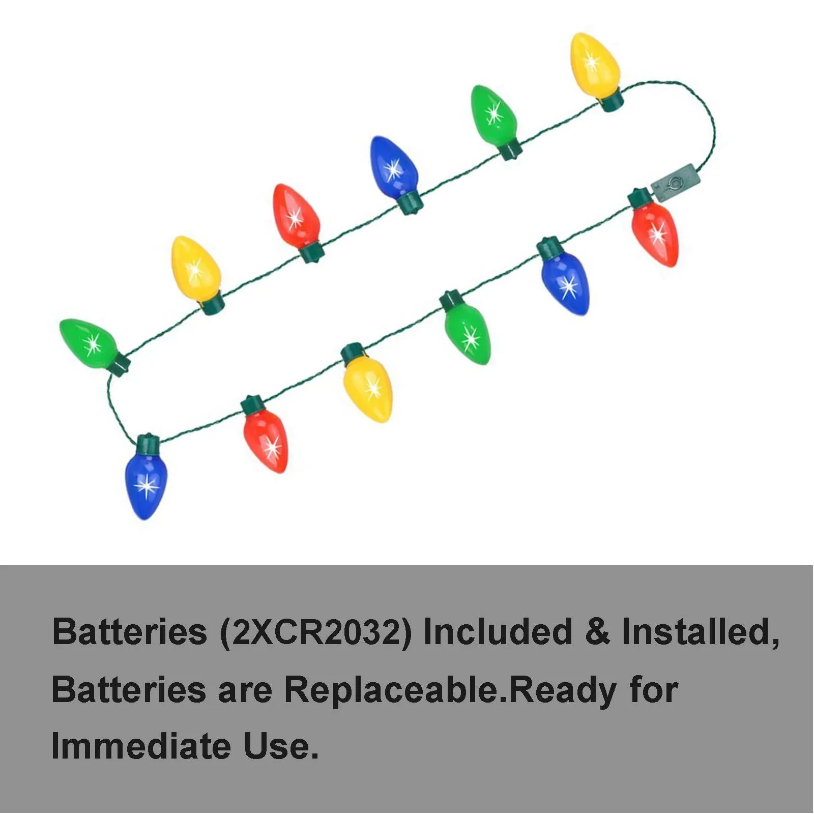 LED Christmas Lights Necklace Light Up Bulb For Wedding Party Celebration Favors Decoration