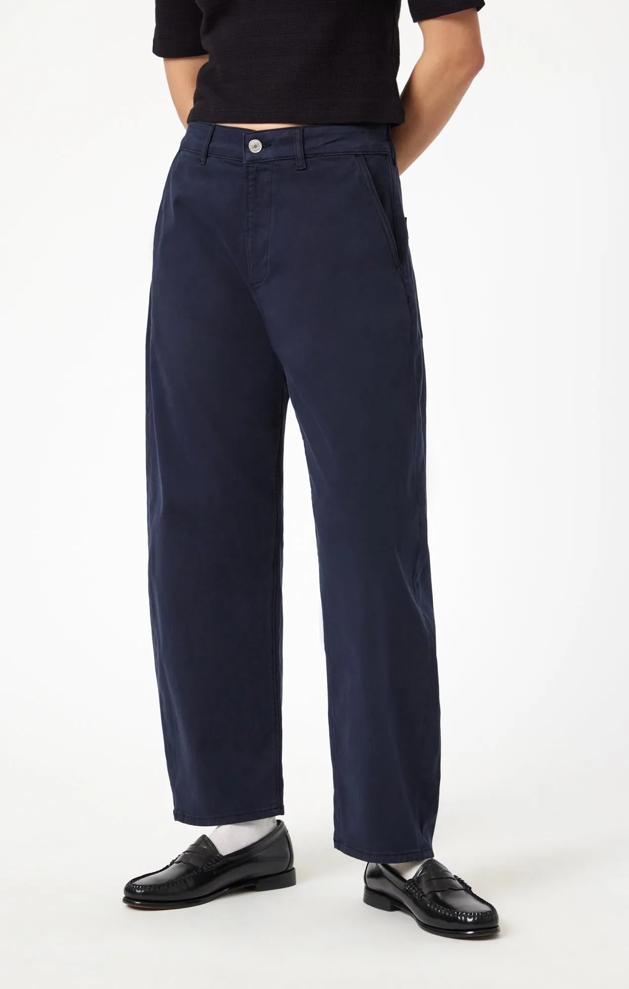 LENORA BARREL CHINO IN MIDNIGHT CASUAL TWILL