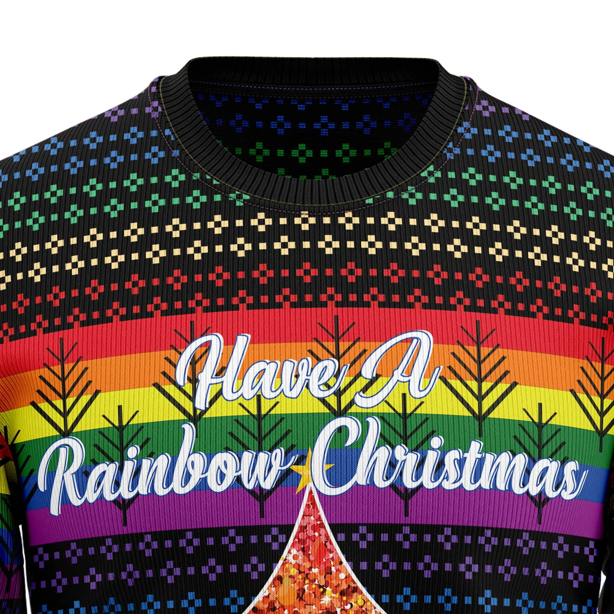 LGBT Rainbow Ugly Christmas Sweater, Pride PGBT Tree Christmas 3D Shirt, Gift for LGBT