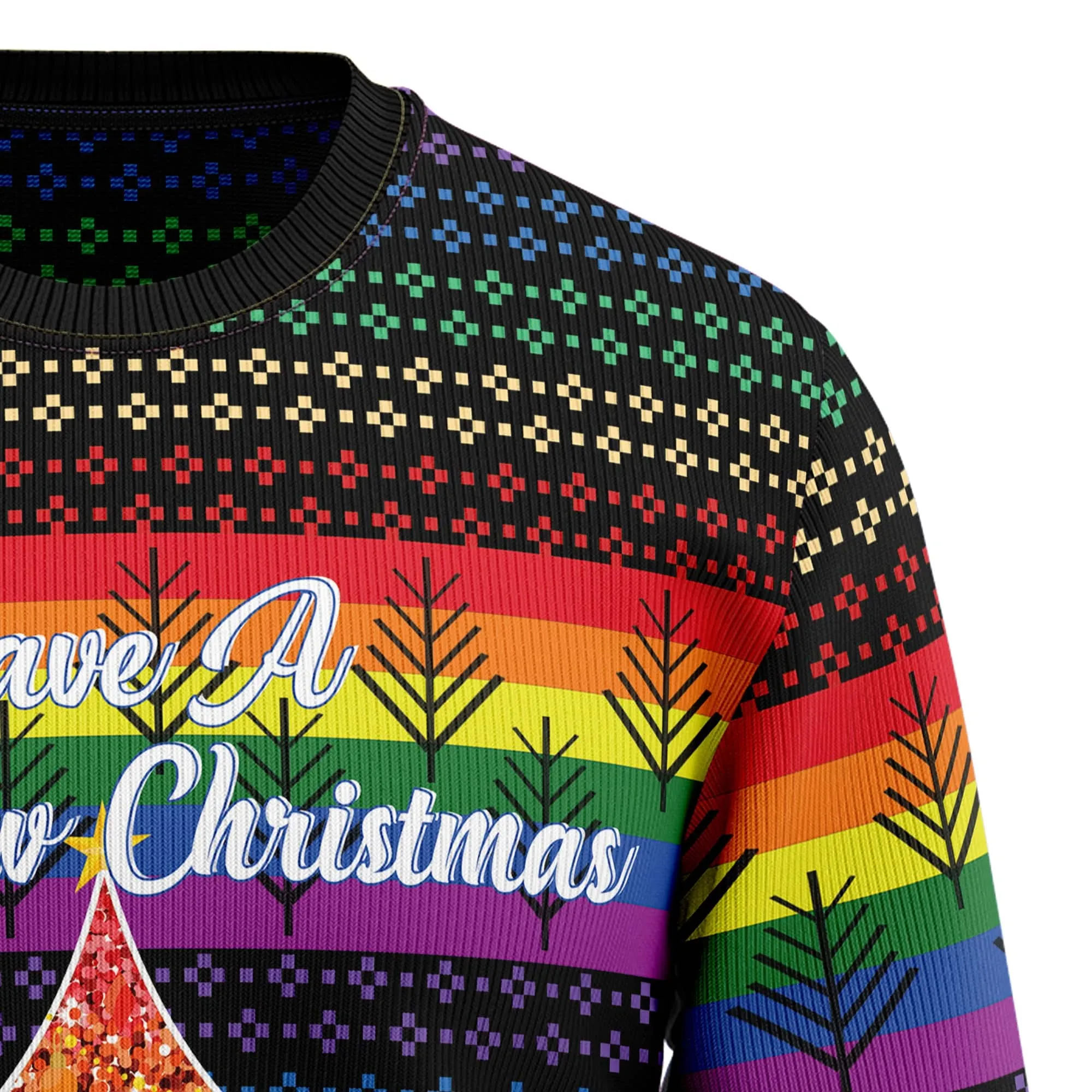 LGBT Rainbow Ugly Christmas Sweater, Pride PGBT Tree Christmas 3D Shirt, Gift for LGBT