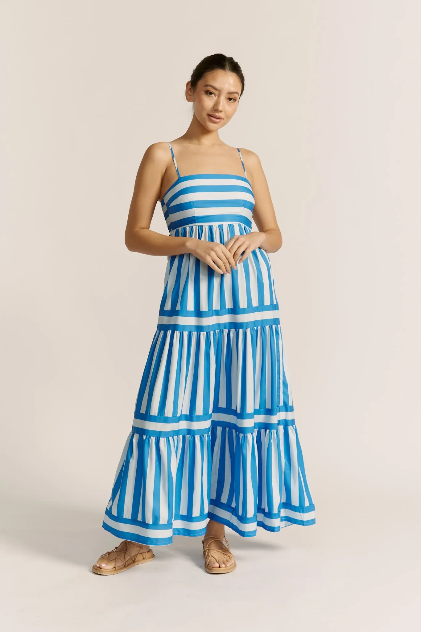 Lola Blue Stripe Maxi Dress