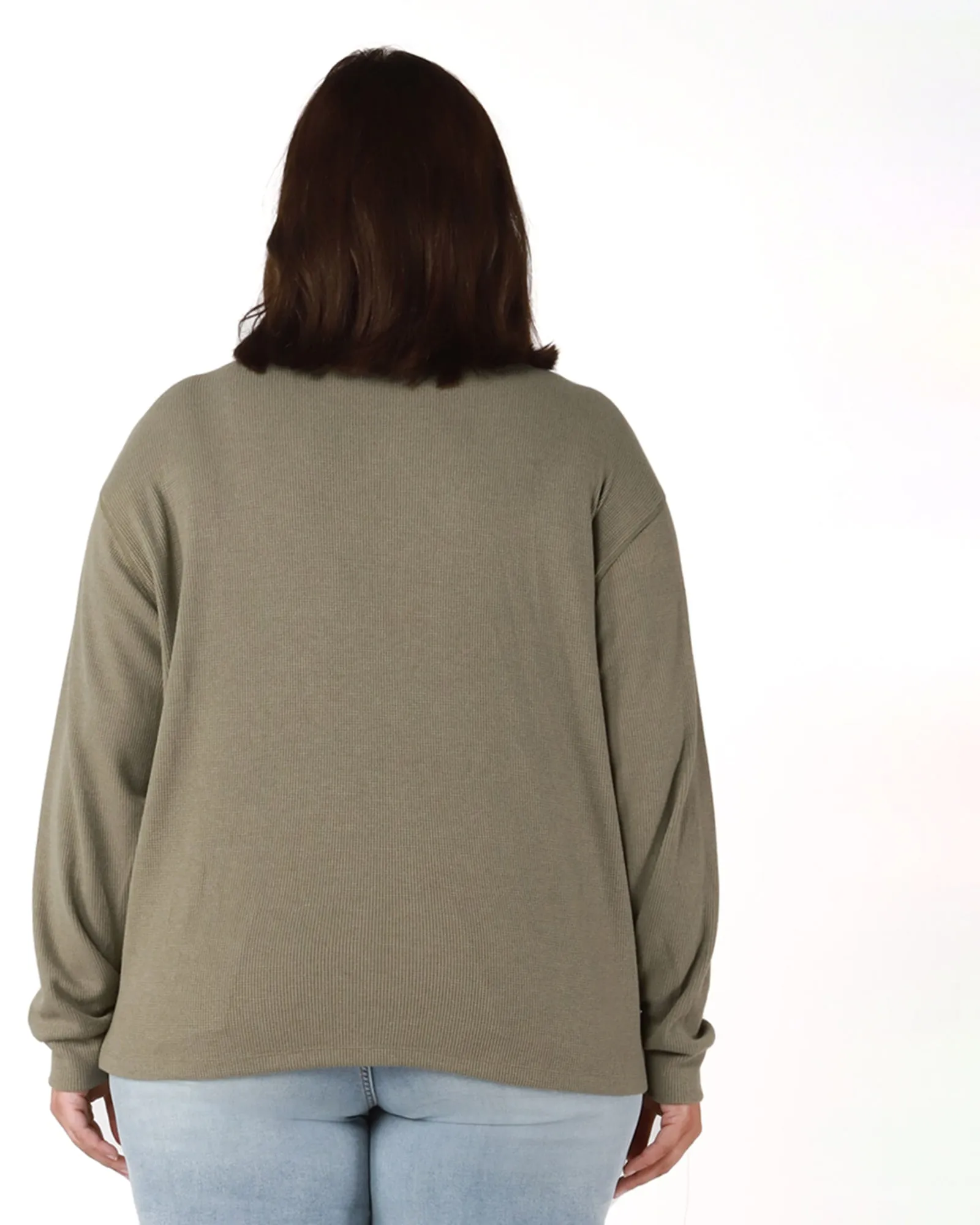 Loretta Zip Front Polo Top | Olive Green