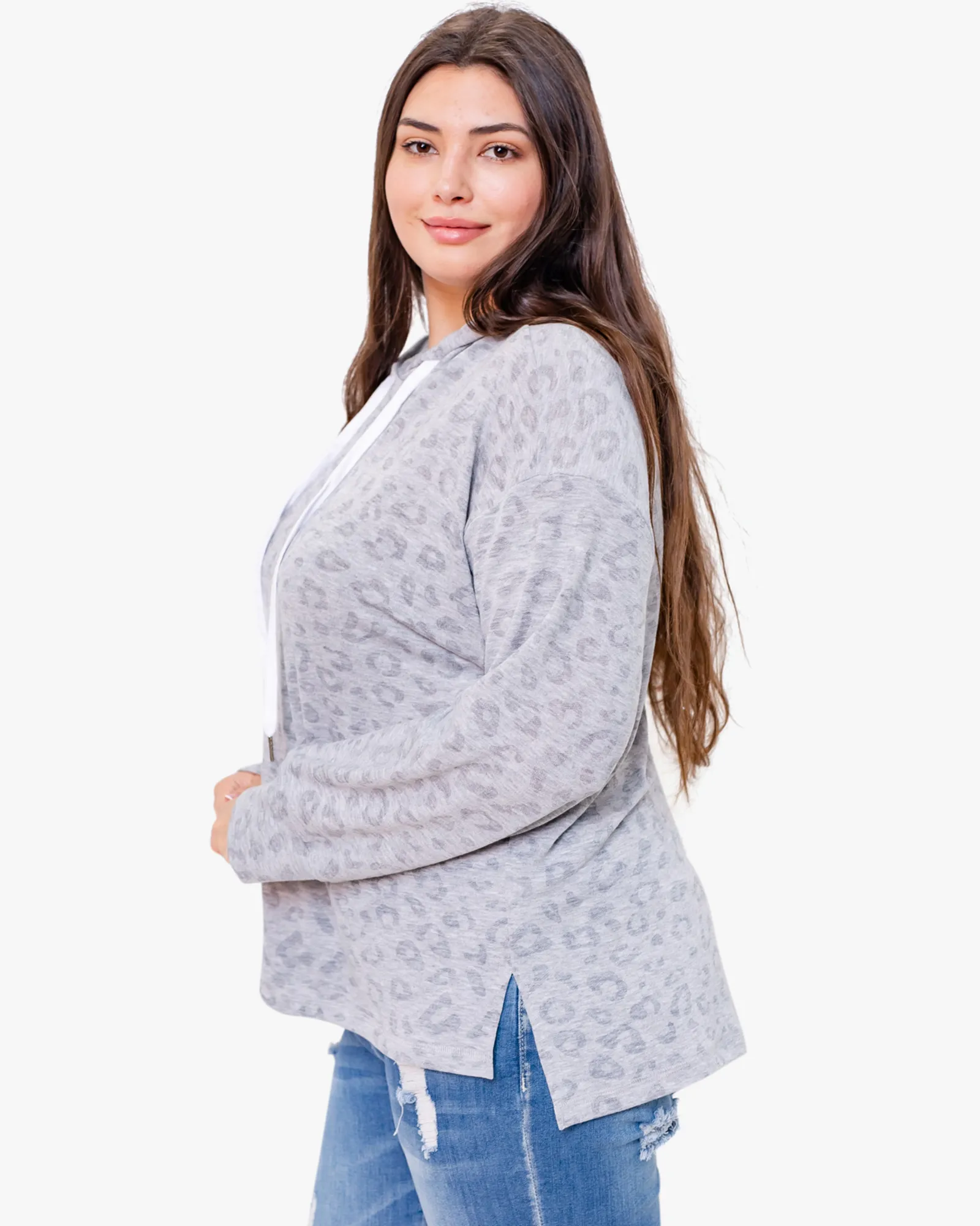 Madisyn Hoodie | Light Grey / Charcoal Grey