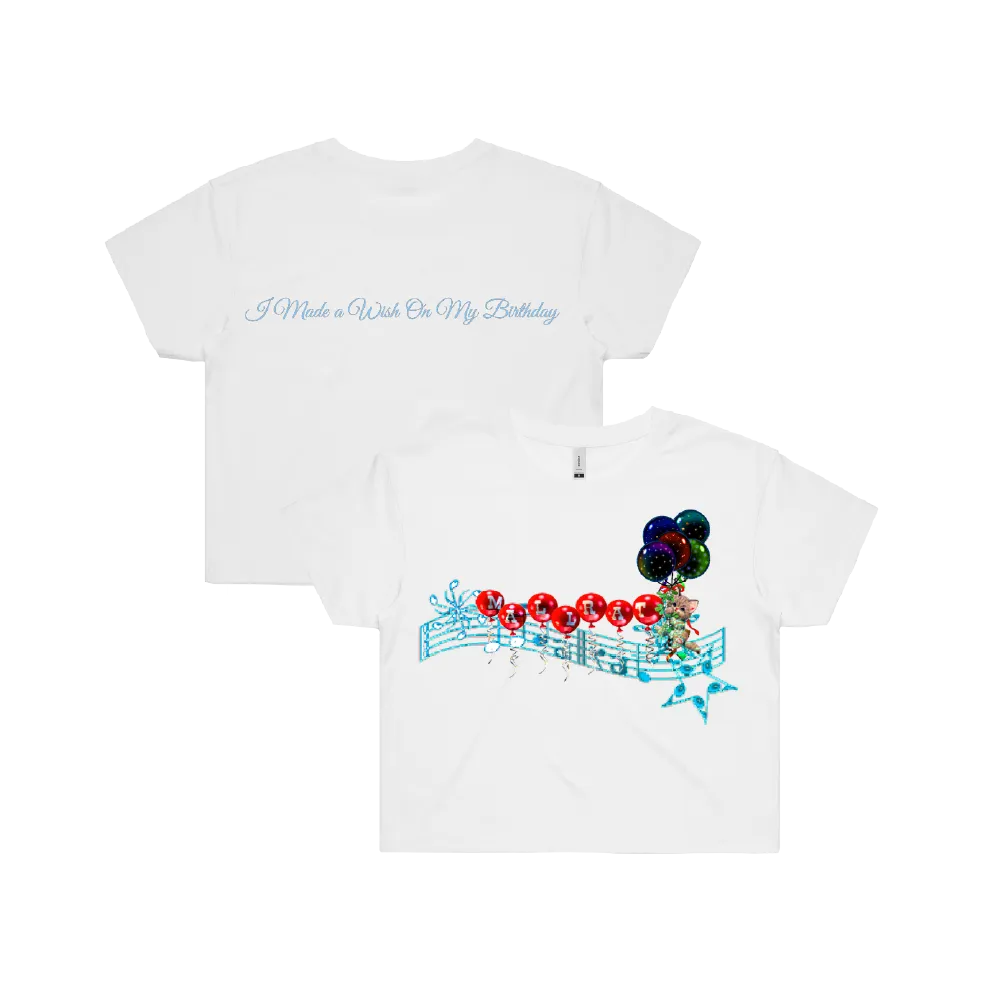 Mallrat / Birthday White Crop Tee