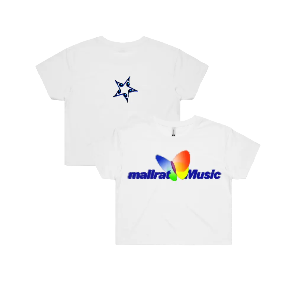 Mallrat / MSN White Crop Tee