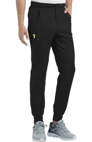 Men's Half Elastic Waistband Jogger Pant by Maevn XS-3XL / Black