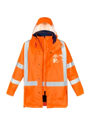 Mens Hi Vis X Back Taped 4 in 1 Waterproof Jacket (BZ-ZJ616)