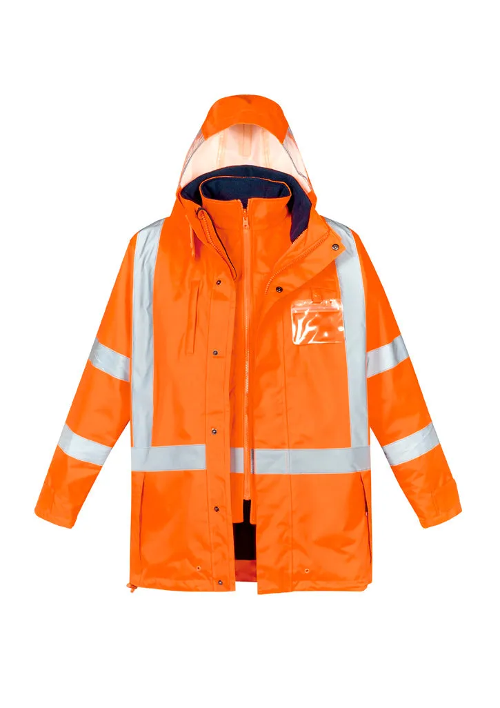 Mens Hi Vis X Back Taped 4 in 1 Waterproof Jacket (BZ-ZJ616)