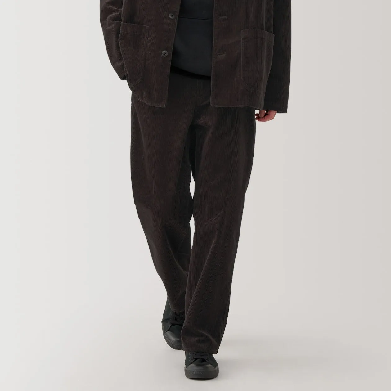 Men's Kapok Blend Wide Leg Corduroy Pants