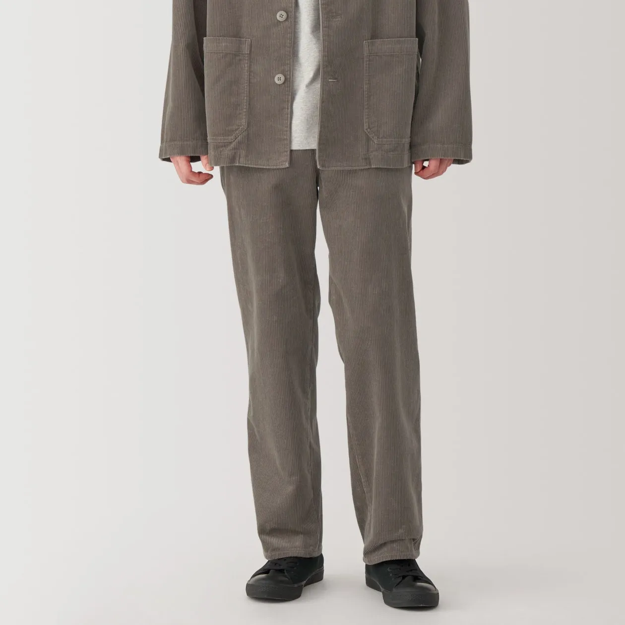 Men's Kapok Blend Wide Leg Corduroy Pants