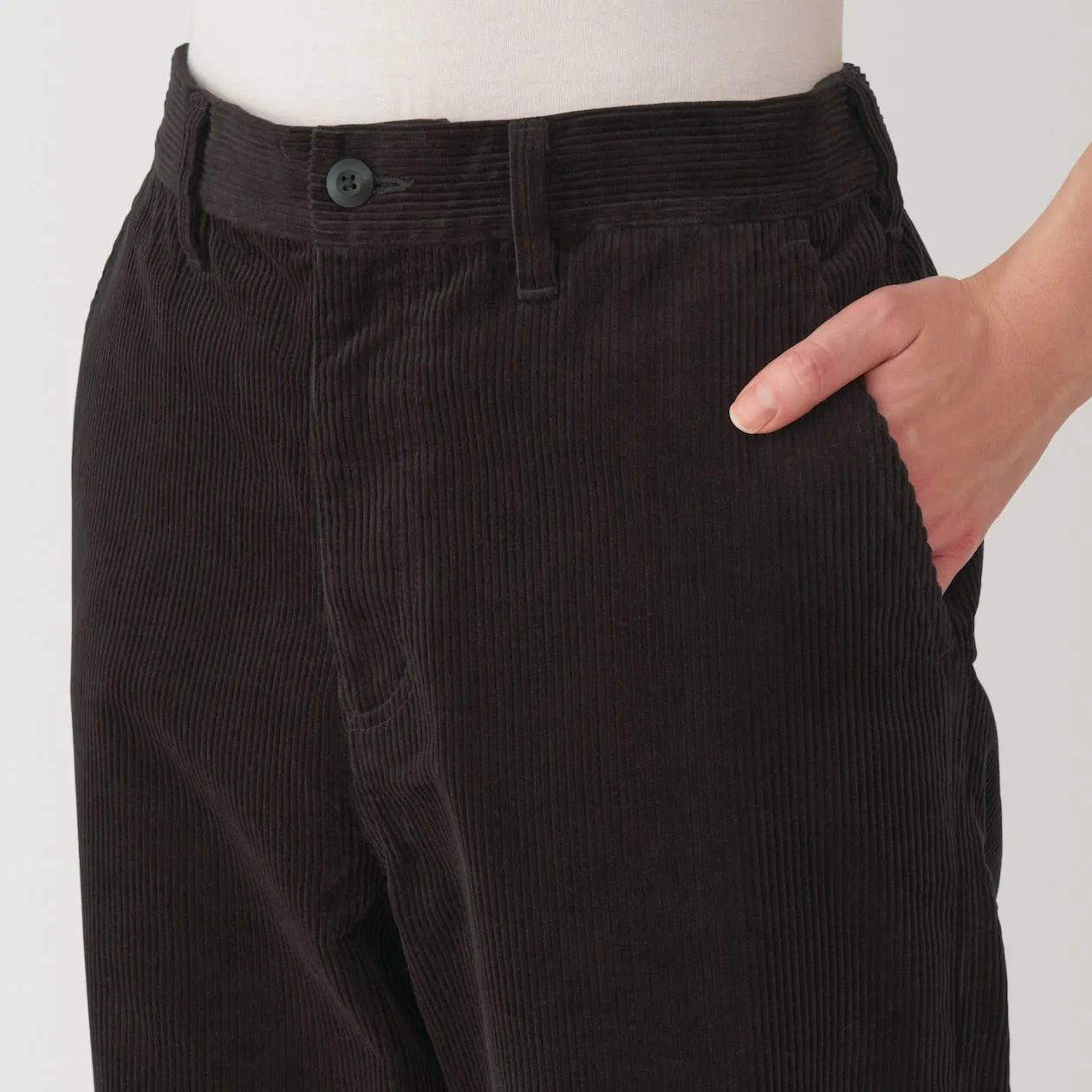 Men's Kapok Blend Wide Leg Corduroy Pants