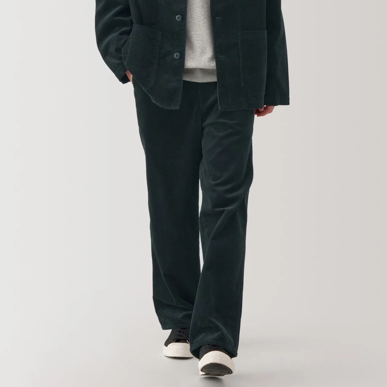 Men's Kapok Blend Wide Leg Corduroy Pants