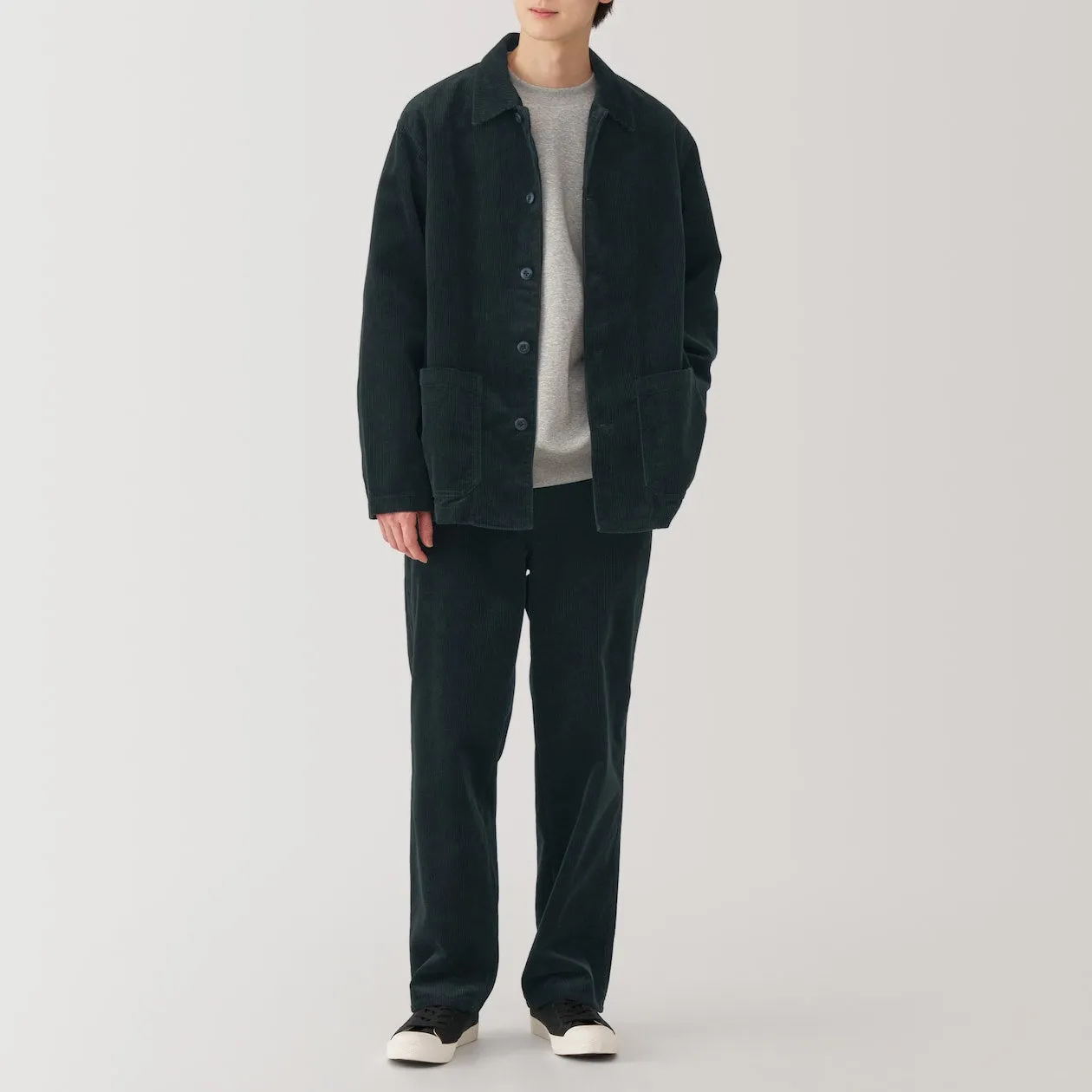 Men's Kapok Blend Wide Leg Corduroy Pants
