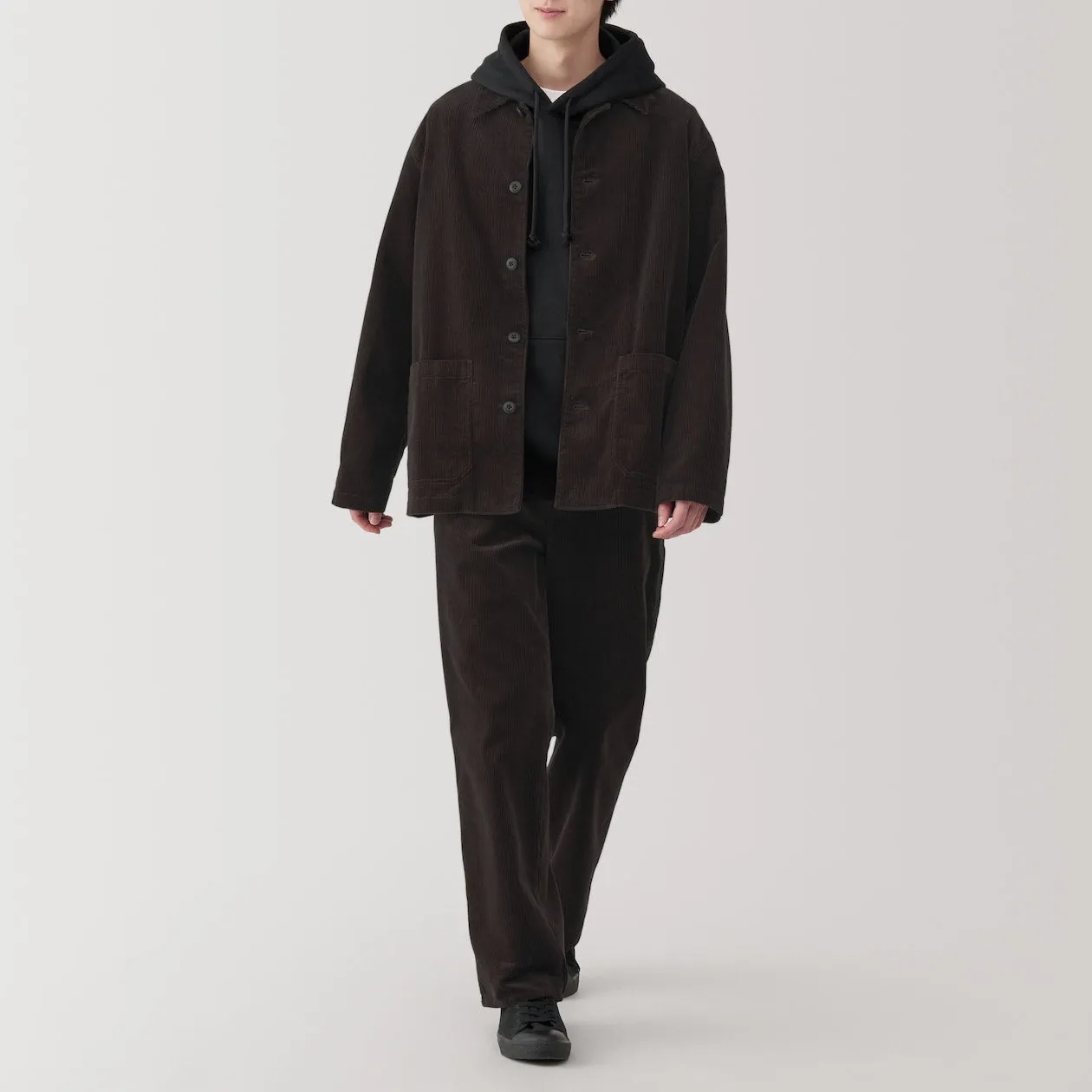 Men's Kapok Blend Wide Leg Corduroy Pants