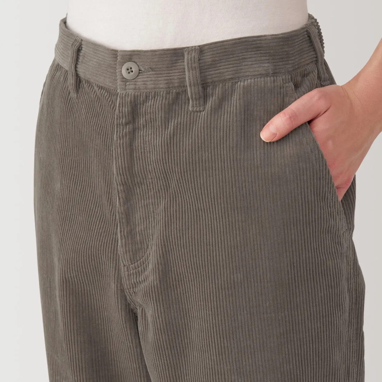 Men's Kapok Blend Wide Leg Corduroy Pants