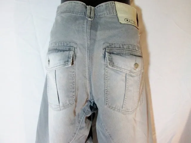 Mens OSKLEN Chino Corduroy Pants 34 X 33 GRAY Hipster Boho GREY Trouser