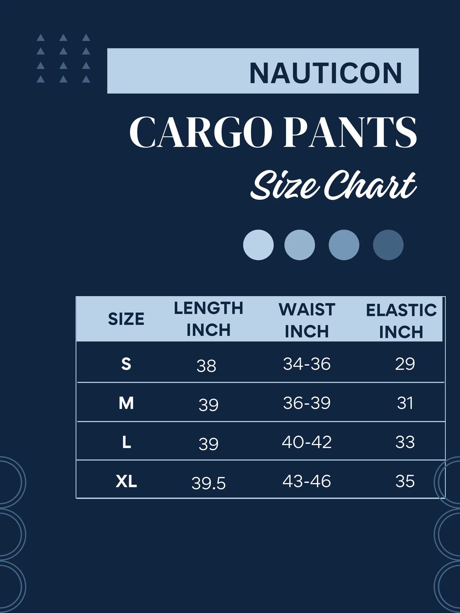 Nauticon Cargo Pant for Men Teal Blue