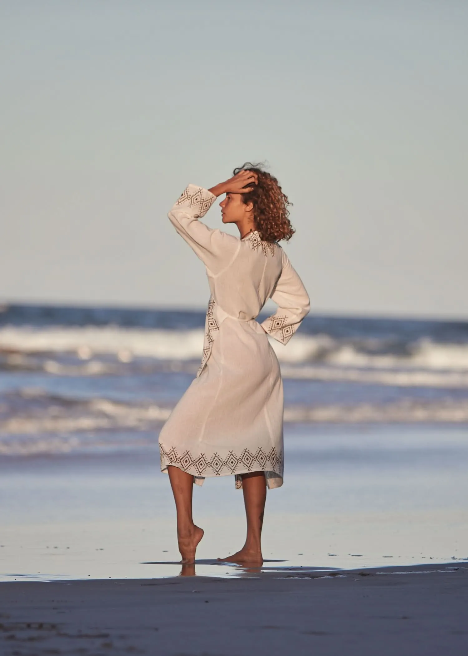 Oracle Wrap Around Dress - White/Black