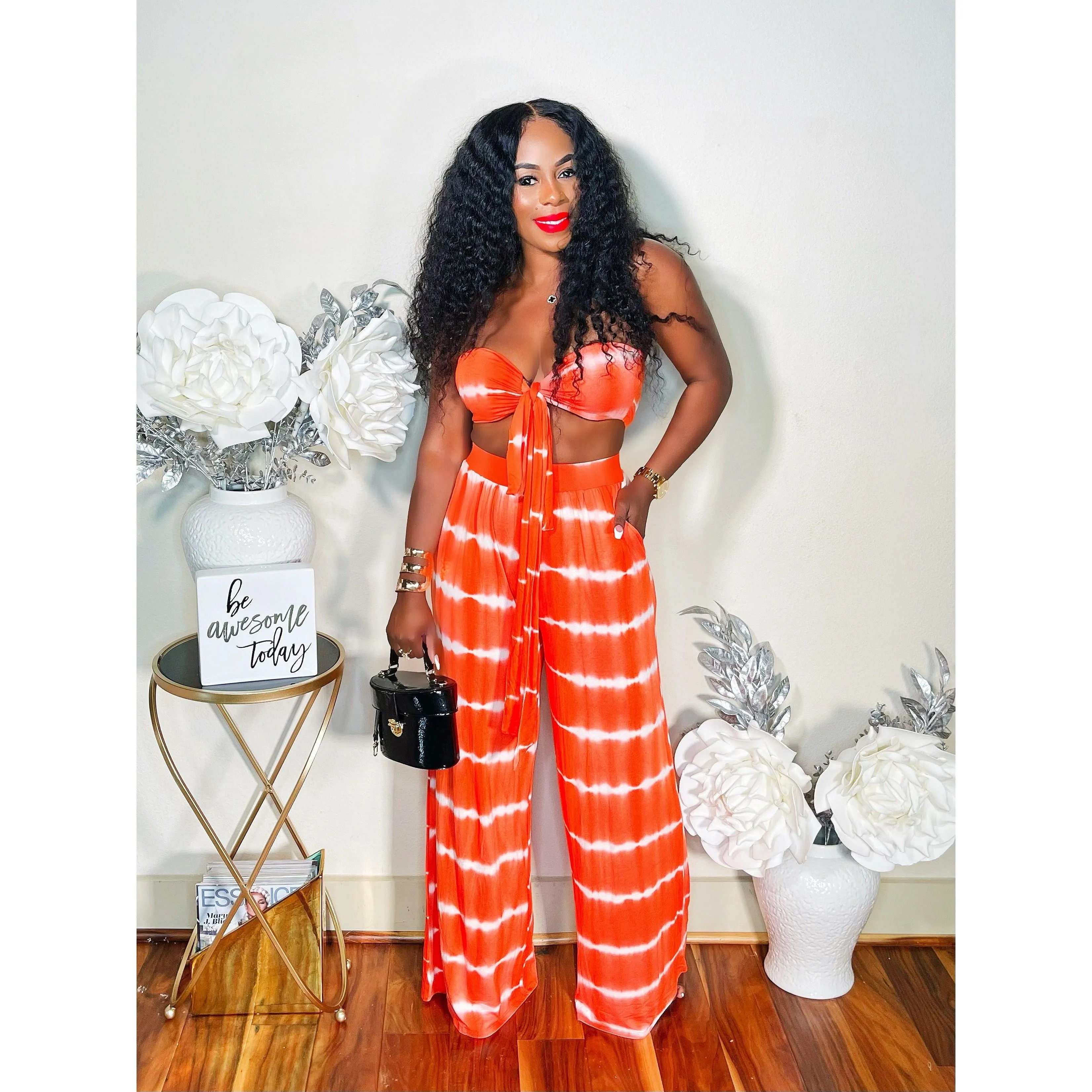 ORANGE BLAST PANTS SET