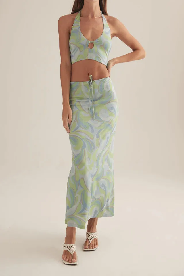 Ownley Abeny Skirt Blue Swirl