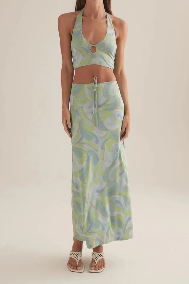 Ownley Abeny Skirt Blue Swirl