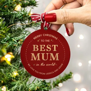 Personalised Christmas Bauble For Mum