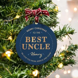 Personalised Christmas Bauble For Uncle