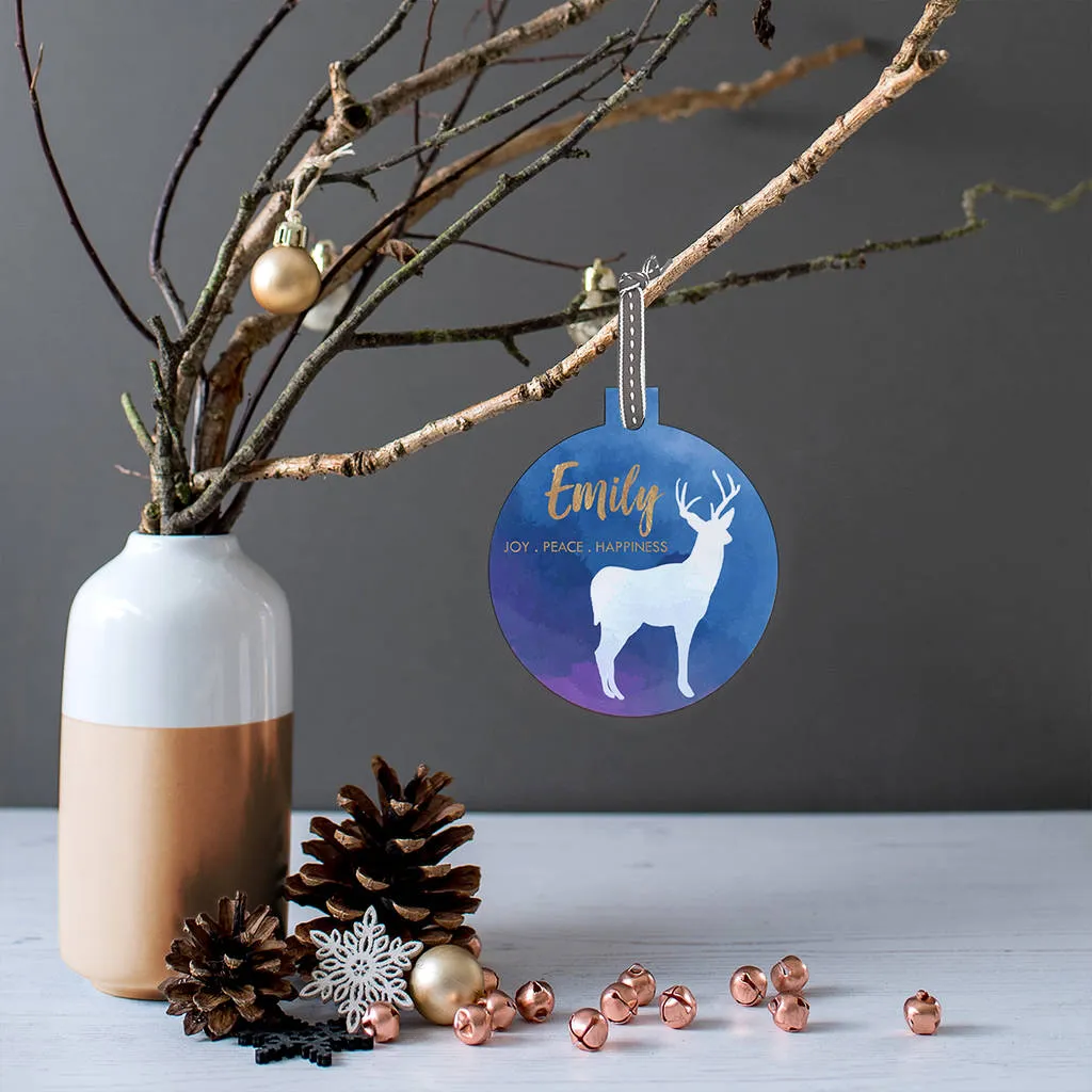 Personalised Positive Message Christmas Bauble