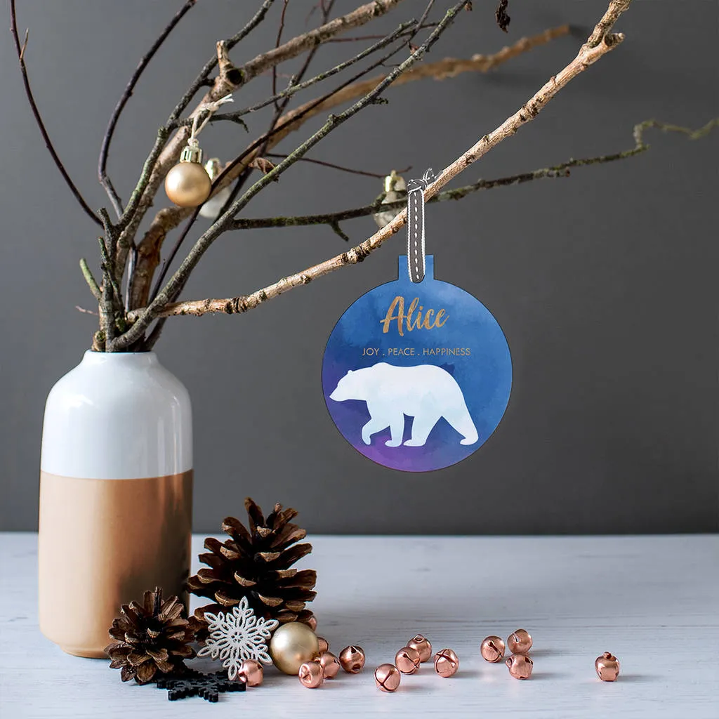 Personalised Positive Message Christmas Bauble