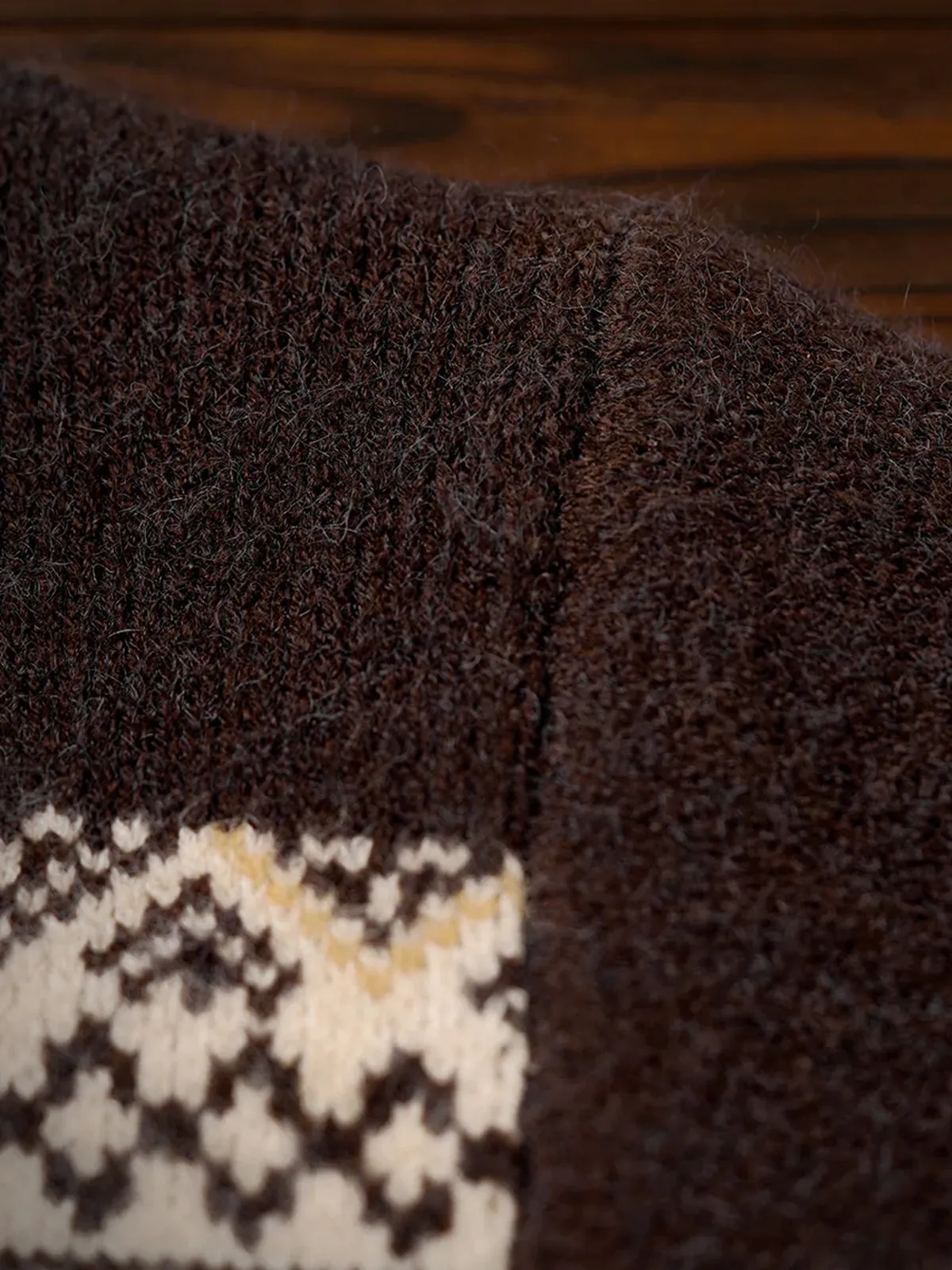 PRE-ORDER Fair Isle Pattern Jacquard Woven Half-Zip Sweater