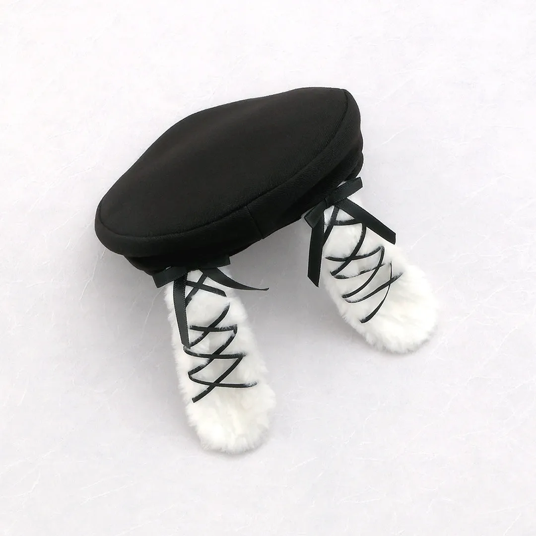 Rabbit Ears Beret (Black)