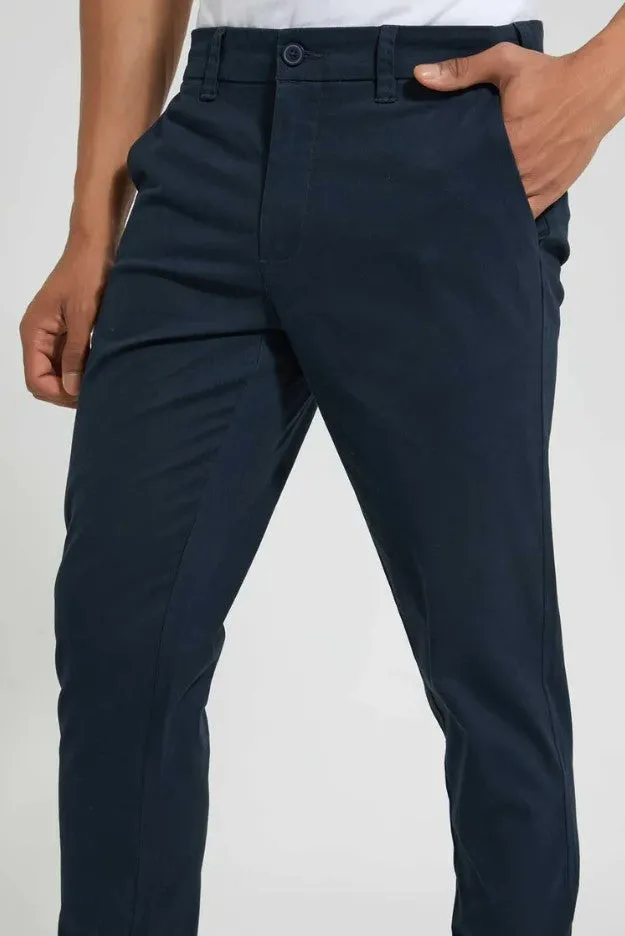 REDTAG Casual Navy Trousers