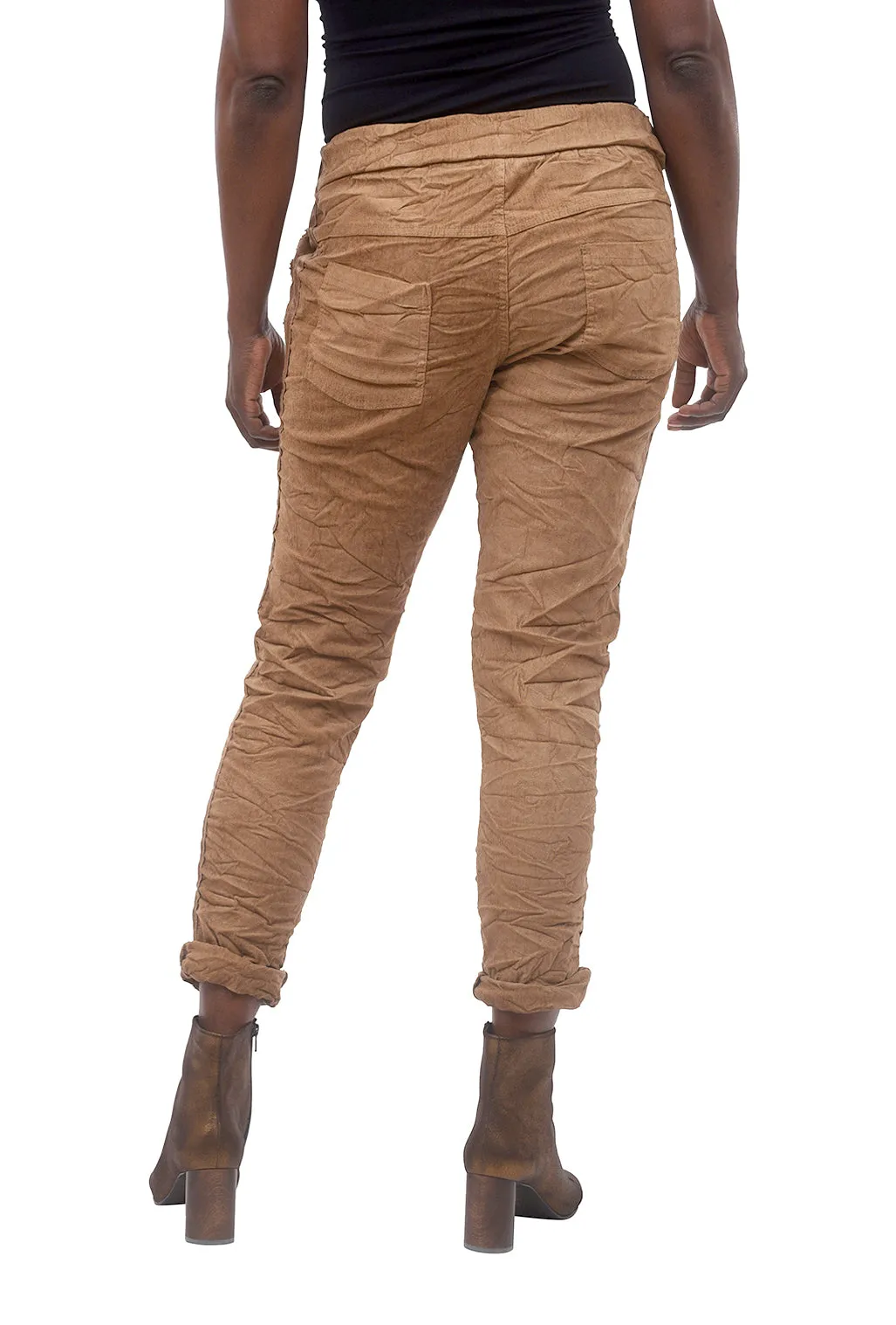 Ribbon-Side Corduroy Jogger, Caramel