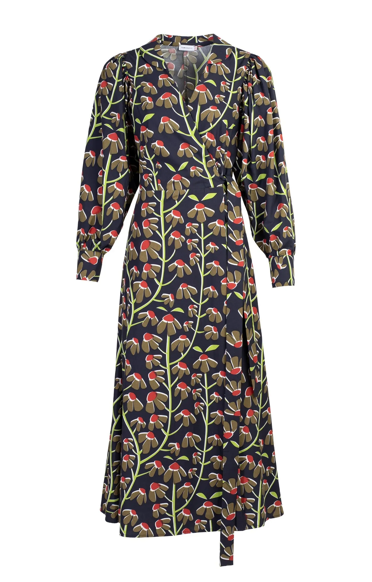Rozsa Poplin Wrap Dress Chamomile