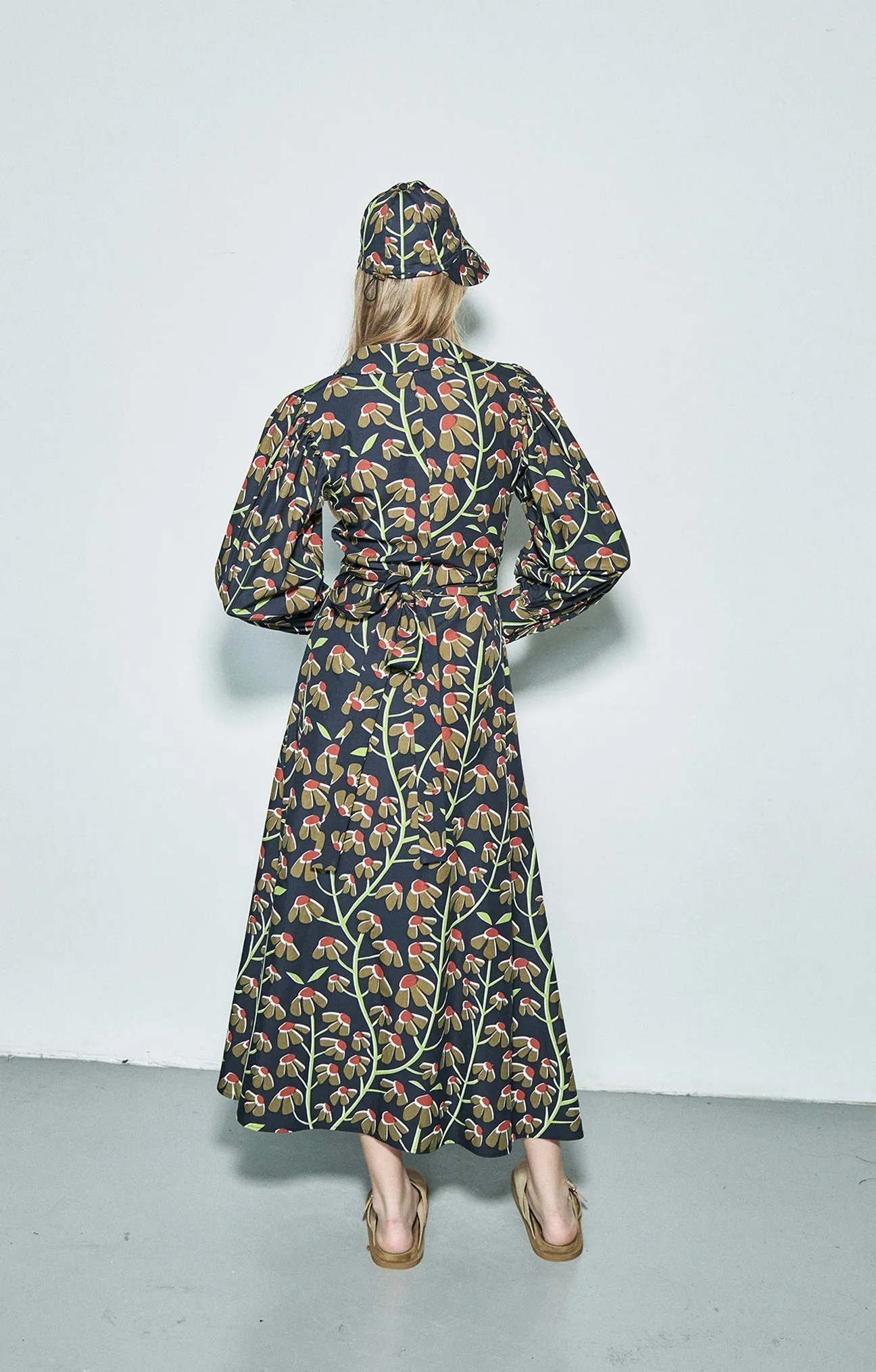 Rozsa Poplin Wrap Dress Chamomile